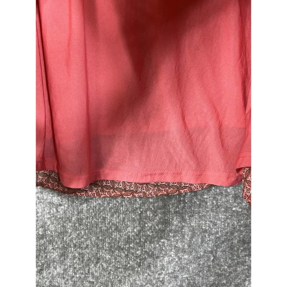 Roz & Ali Woman Embellished Tunic Tank Top Womens Size 1X Peach‎ Geometric Lined - Picture 7 of 9